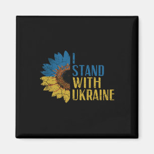 I Stand With Ukraine Sunflower Support Women Girls Magnet