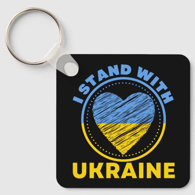 I STAND WITH UKRAINE - SUPPORT KEY RING (Front)