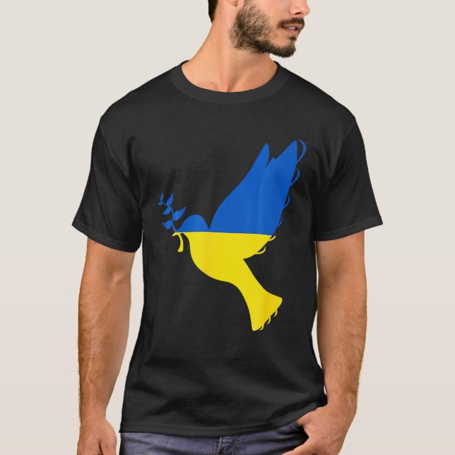 I Stand With Ukraine. Support Ukraine. Peace In Uk T-Shirt (Front)