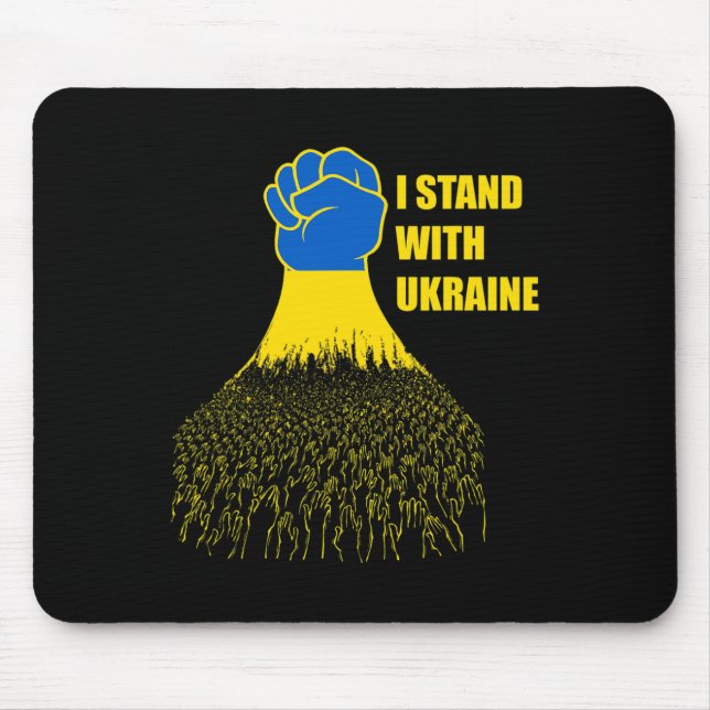 I Stand With Ukraine - Support Ukraine - Pray For  Mouse Pad (Front)