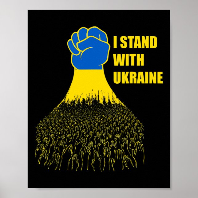 I Stand With Ukraine - Support Ukraine - Pray For  Poster (Front)