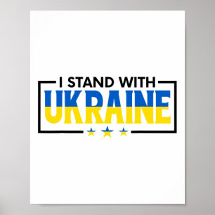 I Stand With Ukraine - Support Ukraine - Pray For  Poster