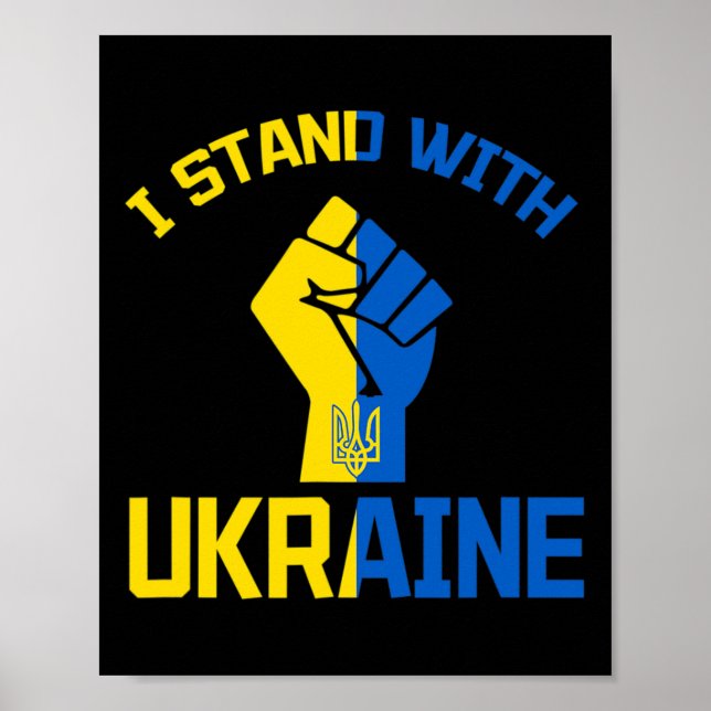 I Stand With Ukraine - Support Ukraine - Pray For  Poster (Front)