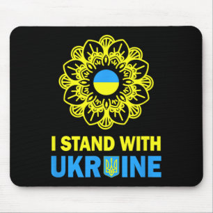 I Stand With Ukraine Support Ukraine Sunflower Shi Mouse Pad