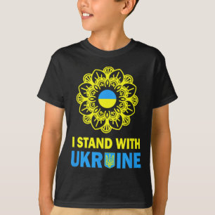 I Stand With Ukraine Support Ukraine Sunflower Shi T-Shirt