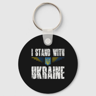 I Stand With Ukraine Support Ukraine Trident Ukrai Key Ring