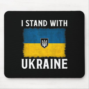 I Stand With Ukraine Support Ukraine Ukrainian Fla Mouse Pad