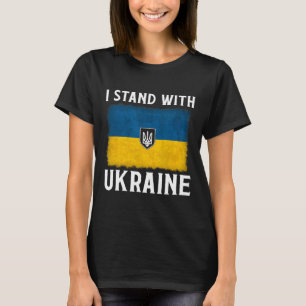 I Stand With Ukraine Support Ukraine Ukrainian Fla T-Shirt