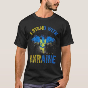 I Stand With Ukraine Support Ukraine Ukrainian Fla T-Shirt