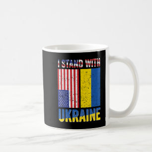 I Stand With Ukraine Support Ukrainian American US Coffee Mug
