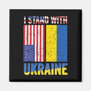 I Stand With Ukraine Support Ukrainian American US Magnet