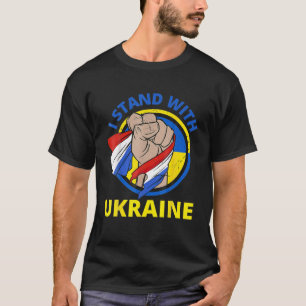 I Stand With Ukraine Support Ukrainian American US T-Shirt