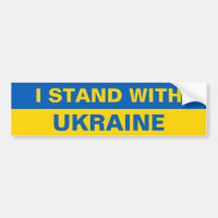 I Stand With Ukraine Support Ukrainian Flag