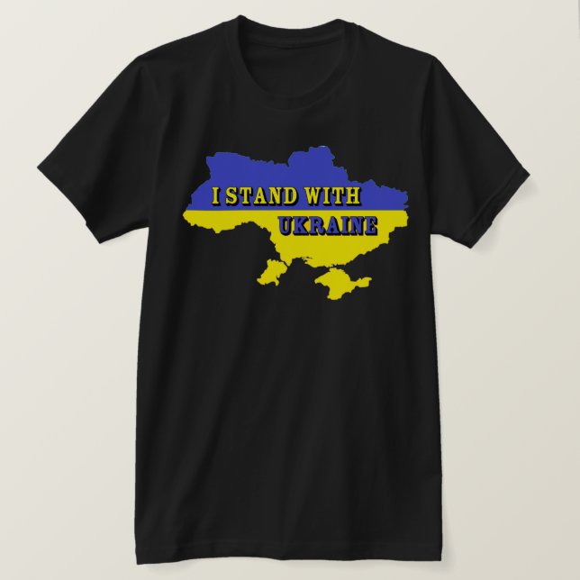 I STAND WITH UKRAINE T-Shirt (Design Front)