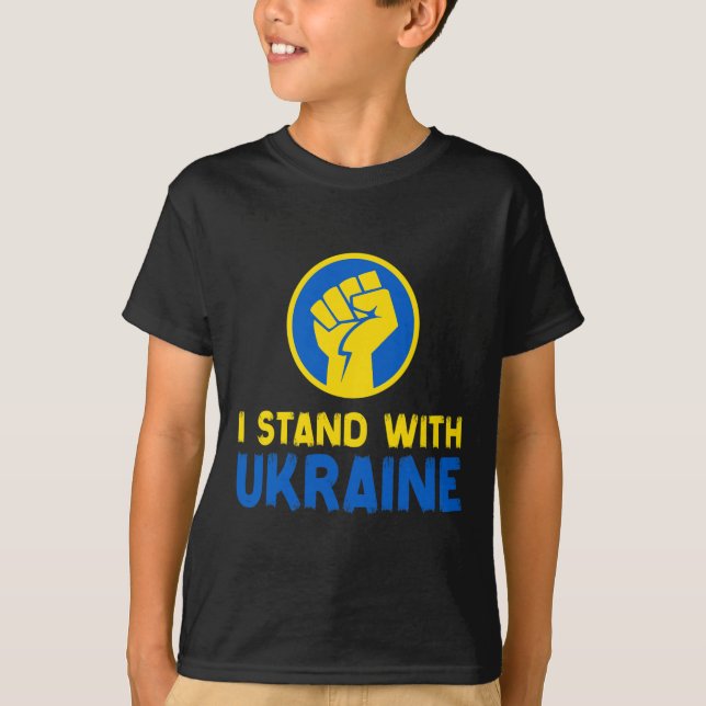 I Stand With Ukraine T Shirt  (Front)