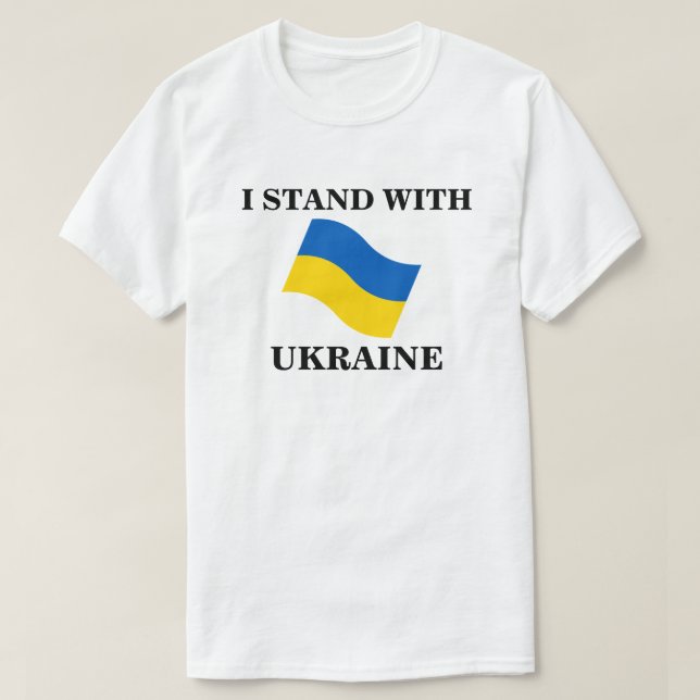 I STAND WITH UKRAINE T-Shirt (Design Front)