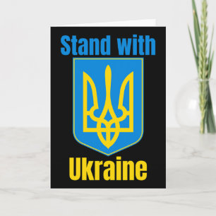 I Stand With Ukraine Tee Shirt I Support Ukrainian Card