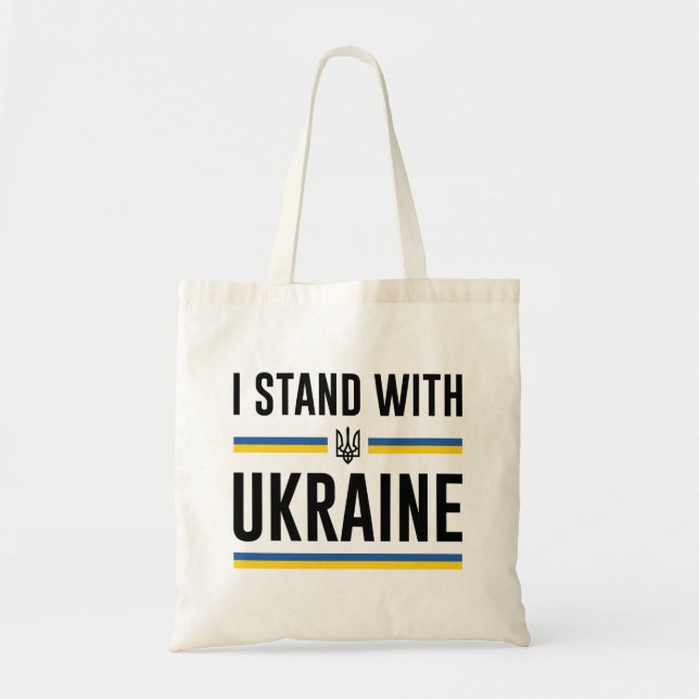 I Stand With Ukraine Tote Bag (Front)