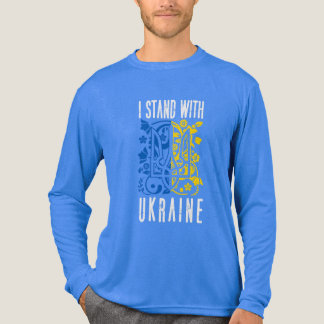 I stand with Ukraine. Trident of Ukraine.  Tri-Blend Shirt