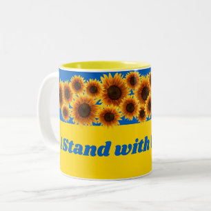 I Stand with Ukraine Two-Tone Coffee Mug