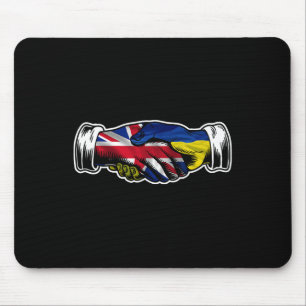 I Stand With Ukraine Uk British Flag  Mouse Pad