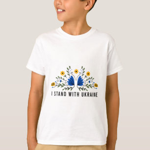 I Stand With Ukraine Ukraine Flag Sunflower Vintag T-Shirt