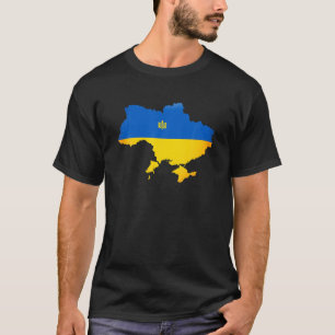 I Stand With Ukraine,Ukraine Map,Peace And Free Fo T-Shirt