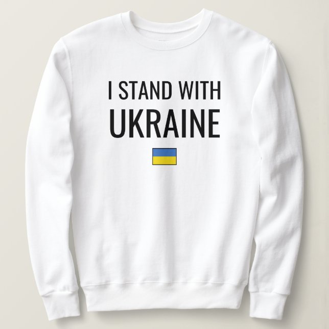 I Stand With Ukraine | Ukraine National Flag Sweatshirt (Design Front)