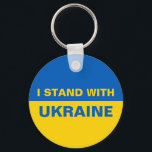 I Stand with Ukraine Ukrainian Flag Key Ring<br><div class="desc">I Stand with Ukraine Ukrainian Flag</div>