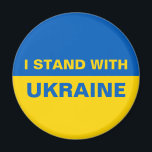I Stand with Ukraine Ukrainian Flag Magnet<br><div class="desc">I Stand with Ukraine Ukrainian Flag</div>
