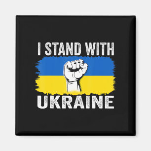 I Stand With Ukraine Ukrainian Flag Support Ukrain Magnet