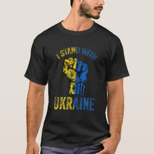 I Stand With Ukraine Ukrainian Flag Support Ukrain T-Shirt
