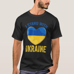 I Stand With Ukraine Ukrainian Flag Support Ukrain T-Shirt
