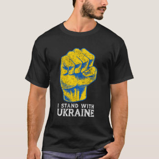I Stand With Ukraine Ukrainian Flag Supporter T-Shirt
