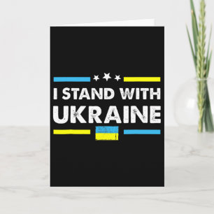 I Stand With Ukraine Ukrainian Flag Supporting Ukr Card