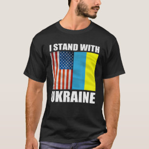 I Stand With Ukraine Ukrainian Flag Supporting Ukr T-Shirt