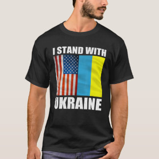 I Stand With Ukraine Ukrainian Flag Supporting Ukr T-Shirt