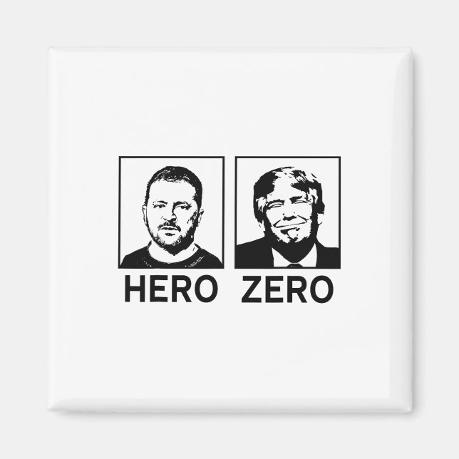 I Stand With Ukraine Ukrainian Hero Zero Zelensky  Magnet (Front)