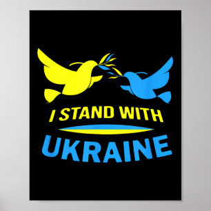I Stand With Ukraine Ukrainian Peace Anti-war Ukra Poster