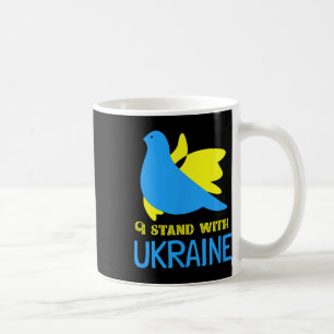 I Stand With Ukraine Ukrainian Peace Dove Ukrainia Coffee Mug
