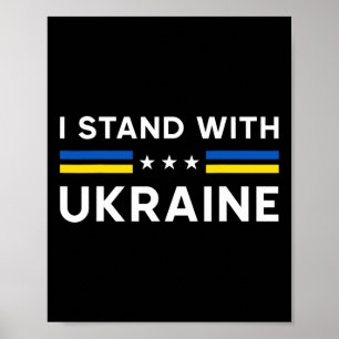 I Stand With Ukraine Ukrainian Pride Poster