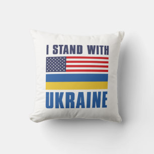 I Stand With Ukraine USA Cushion