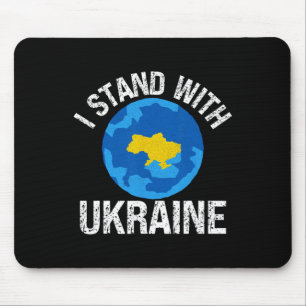 I Stand With Ukraine World Map Support Support Ukr Mouse Pad