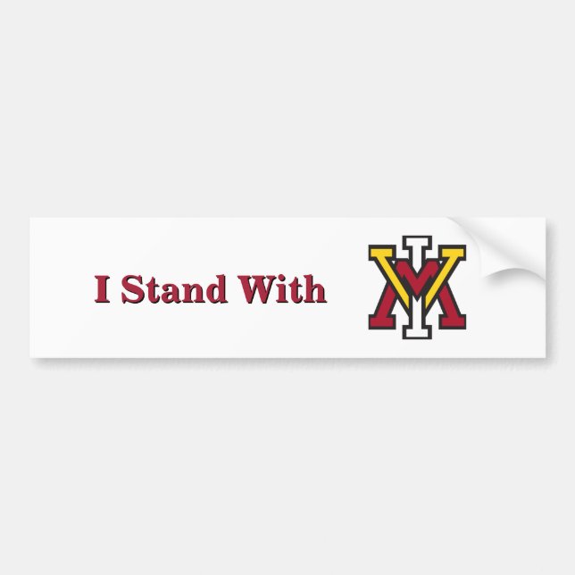 I Stand With VMI  Bumper Sticker (Front)