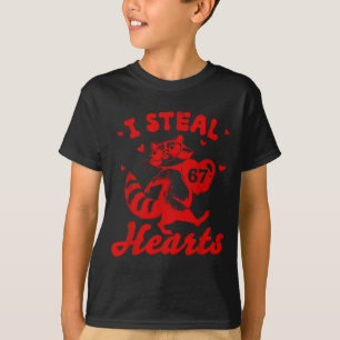 I Steal 67 Hearts Funny 67 Valentine Raccoon Men B T-Shirt