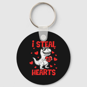 I Steal 67 Hearts T-rex Six Seven Valentines Day B Key Ring