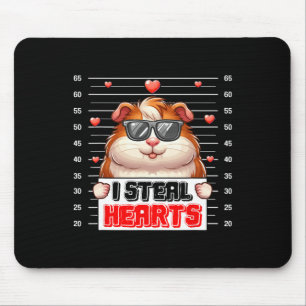 I Steal Cute Hearts Valentine Guinea Pig Sungles H Mouse Pad