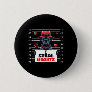 I Steal Cute Hearts Valentine's Day Cane Corso Own 6 Cm Round Badge