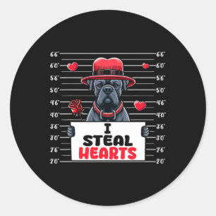 I Steal Cute Hearts Valentine's Day Cane Corso Own Classic Round Sticker