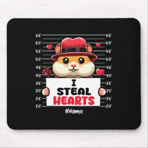 I Steal Cute Hearts Valentine's Day Hamster Owner Mouse Pad